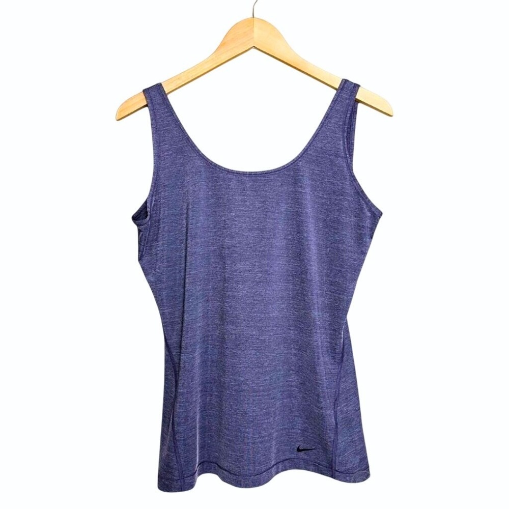 Nike Women's Purple Heathered Tank Top Athletic Racerback Workout Size L